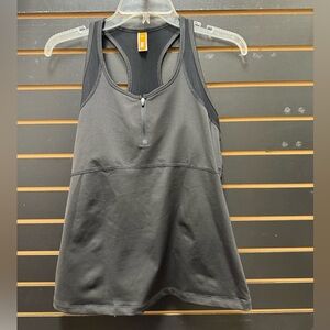Lucy Activewear Workout Tank Top Women M Black Racerback Built-in Bra